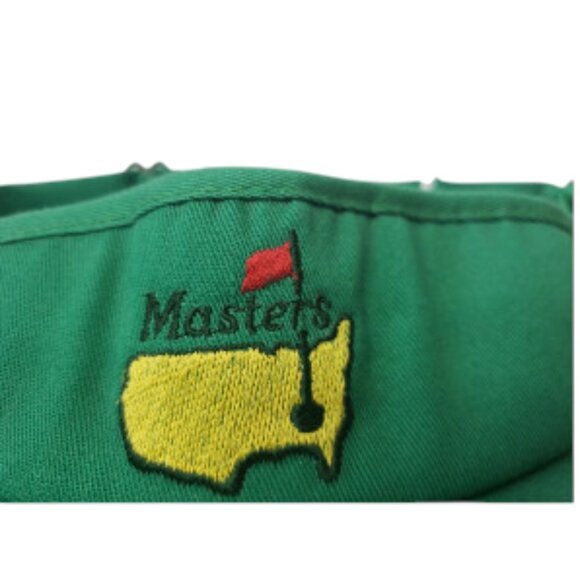 Vintage Masters Golf Green Visor Union Made In USA Adjustable Strap Buckle - Picture 2 of 11